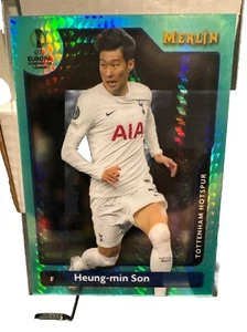 Colección Topps Merlin 2021-22 cromo UCL - refractor de prisma acuático #71 Heung-Min - Imagen 1 de 2
