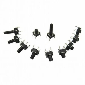 7 Values 6x6x4.3/5/6/7/8/9/10mm Horizonta Momentary Tact Switch/Push Button Kit  - Picture 1 of 3