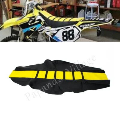 Black&Yellow Soft Seat Cover For Suzuki RMZ450 RM RMX 125 250 DR DRZ 125 250 - Imagem 1 de 4