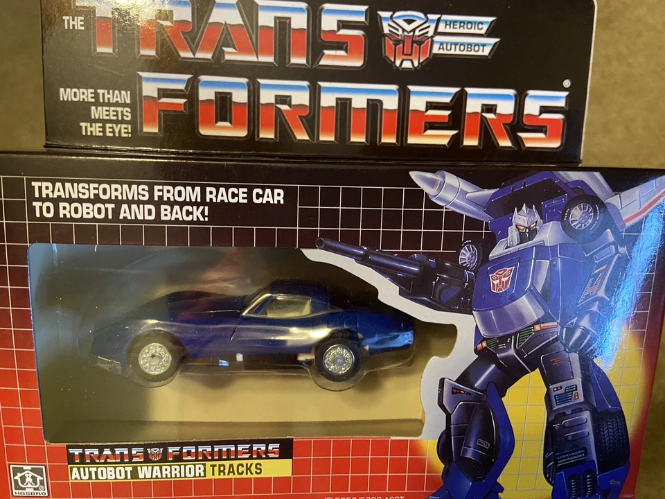 Transformers G1 Autobot Warrior Tracks Blue Corvette w/Box 🇺🇸 Reissued - Image 1 of 4