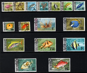 Tansania 1967 Fische Komplettsatz SG 142 bis SG 157 ss - Bild 1 von 1