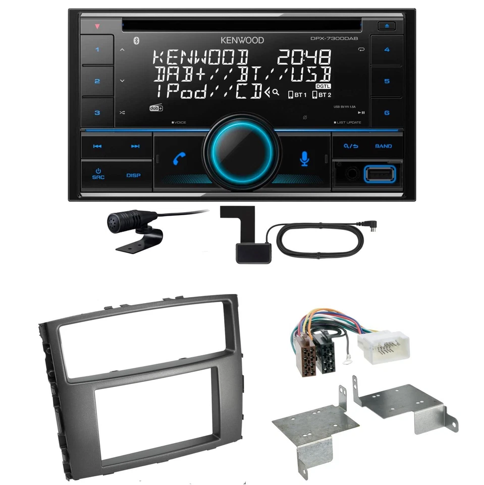 Kenwood DPX-7300DAB Bluetooth DAB CD USB Einbauset für Mitsubishi Pajero bis 201 - Bild 1 von 1