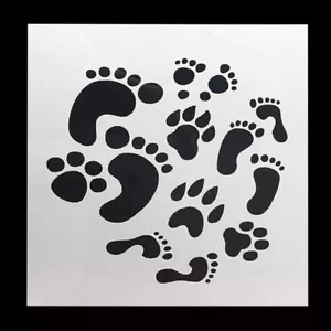 Baby Feet Animal Paw Stencils Crafts Cake Deco Coffee Templates Scrapbooking - Picture 1 of 1