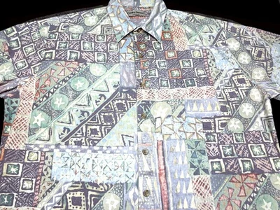 Camisa Cooke Street Para Hombres Hawaiana Aloha Botón Delantero Manga Corta Algodón XL Foto 1 de 4