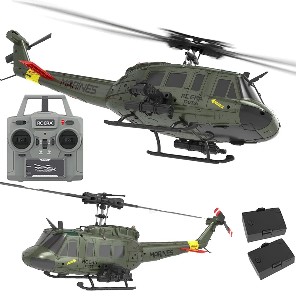315MM UH-1 Remote Control Helicopter Aircraft for Adults Expert 6CH C032 RC Heli - Image 1 of 4