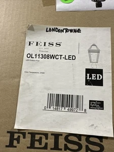 Feiss Londontowne Black 3 Light 15.5 Post Top Light OL11308WCT - Picture 1 of 2