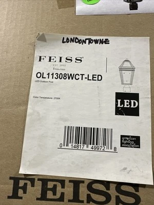 Feiss Londontowne Black  3 Light 15.5 Post Top Light OL11308WCT - Image 1 of 2