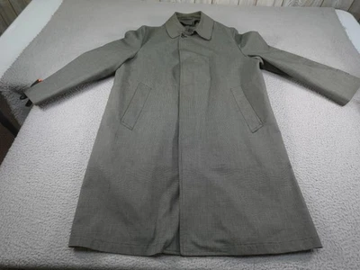Impermeable Vintage London Fog Para Hombres 42 Regular Gris Clipper Mill Check Maincoats Foto 1 de 4
