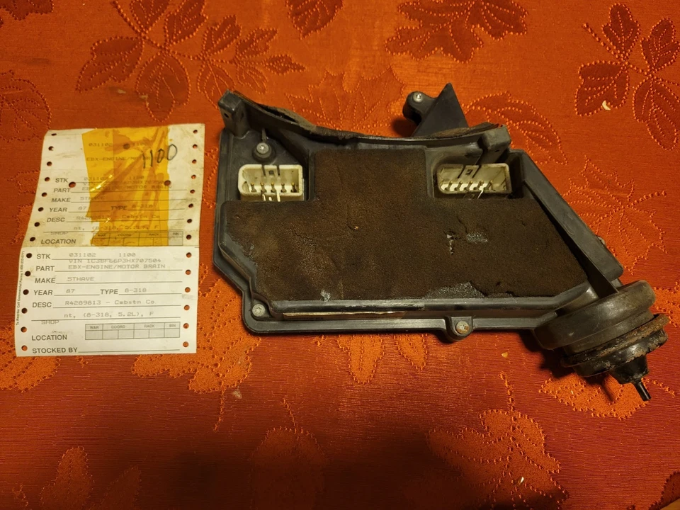 1987 Chrysler Fifth Avenue ECM ECU PCM Electronic Computer Fuel Engine R4289813 - Image 1 of 4