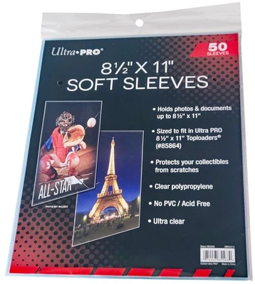 50 Ultra PRO 8,5x11 Fundas Blandas Premium Foto Transparente Protector de Almacenamiento 8-1/2x11 Foto 1 de 4