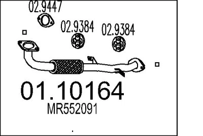 MTS 01.10164 Exhaust Pipe for MITSUBISHI - Bild 1 von 3