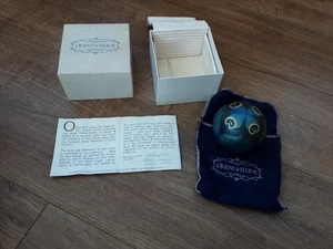 Orient and Flume Blue Peacock Feather Iridescent Paperweight 1978 with Paperwork - Picture 1 of 5