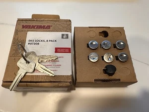 Componentes del sistema de portaequipajes para coche Yakima 8007208, 6 núcleos de bloqueo SKS, 2 llaves, 1 control - Imagen 1 de 2
