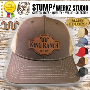 Gorra de béisbol personalizada de camionero con cierre a presión King Ranch Texas oeste de EE. UU. - Imagen 1 de 15