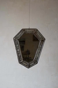 Early 1900' s Venetian Crystal Mirror – Antique Mercury Glass - Picture 1 of 5