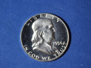 1956 - Franklin Half Dollar ~#P32305 - Bild 1 von 2