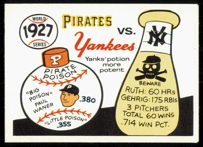 Fleer World Series 1927 1970 - Piratas vs. Yankees - Ruth/Gehrig #24 Ex Foto 1 de 2