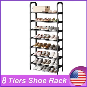 8 Ebenen Schuhregal Organizer Aufbewahrung Paar Schuhe Regale Platz 30 Paar stehend - Bild 1 von 13