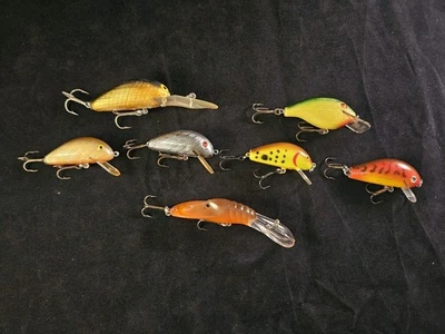 Lot of 7 Vintage Bill Norman & Rebel Fishing Lures - Image 1 of 4