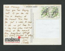 Malawi Postcard – Stamps 2 x 1988 30t - Birds Coracina Caesia