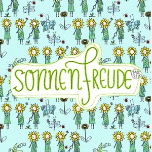Baumwollstoff Bio Meterware "Sonnenfreude" -bunt- ab 50cm x 155cm - Bild 1 von 1