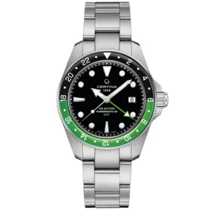 Certina DS Action GMT 41mm Green-Black Men's Watch C0329291105100 - Picture 1 of 5