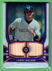 2023 Topps Tribute Larry Walker Dual Relikt lila #/50 Fledermaus Rockies SP - Bild 1 von 2