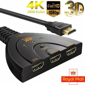 New Multi HDMI Switch Hub Splitter Adapter 4K 1080P Display Auto Cable HD TV - Picture 1 of 3