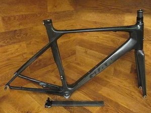 GIANT TCR SL SPECIAL EDITION FULL NUDE CARBON GHOST GRAPHICS FRAME SET M/L RARE - Picture 1 of 12