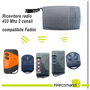 Empfänger Radio Receiver 2 Kanäle Kompatibel Fadini 433 MHZ Alle Modelle - Bild 1 von 1
