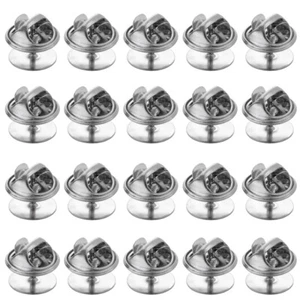 ULTNICE 50pcs Clutch Tie Tacks Blank with Clutch Back (Chrome) - Picture 1 of 12
