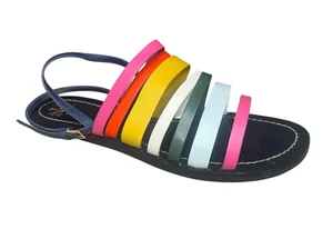 Tory Burch Women’s 10 Paris Ankle Strap Leather Sandals Multicolor Strappy - Picture 1 of 7