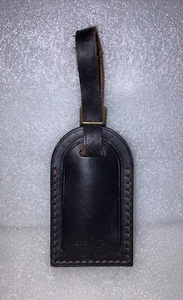 Authentic Louis Vuitton Brown Leather Name Tag With ( H.T ) Initials. - Picture 1 of 13
