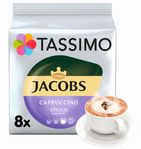 1 X Pack Tassimo Jacobs Latte Chocolate T Discs Capsules - 8 drinks