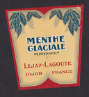 Ancienne tiquette Alcool BN128486 Menthe Glaciale Lejay Lagoute 
