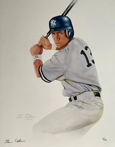 Alex Rodriguez BT Arts 11x14" Giclee /50 Artists Auto w/COA. Illustrated Drawing - Picture 1 of 2