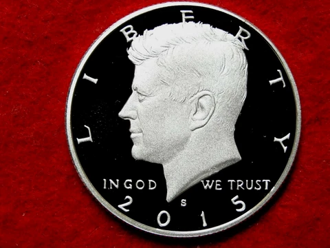 2015 S KENNEDY PROOF+ 90% SILVER HALF DOLLAR  ITEM #54R Cover