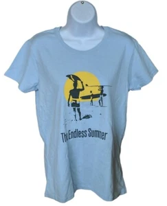 The Endless Summer Womens T-Shirt Size Medium M Light Blue Graphic Tee Surfing - Picture 1 of 5
