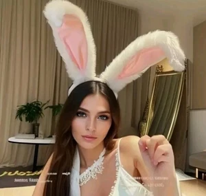 Orecchie di coniglio coniglietto cerchietto per capelli costume accessorio carnevale lingerie - Foto 1 di 4