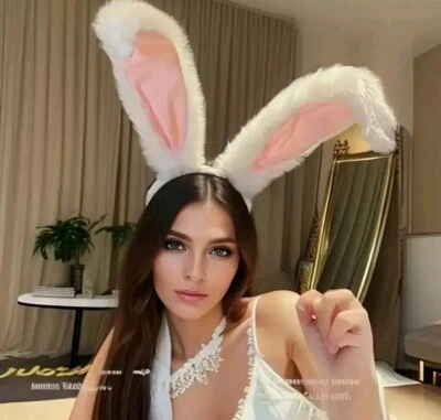 MARKENLOS Hasen Ohren Häschen Bunny Haarreif Kostüm Accessoire Karneval Dessouse