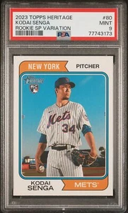 Kodai Senga 2023 Topps Heritage Rookie SP Variation PSA 9 #80 - Picture 1 of 2