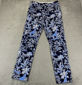 NEW Lilly Pulitzer Size 32 Men's Stuff Mizner Pant Color: Low Tide Navy Floral - Picture 1 of 9