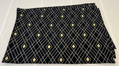 Everyday Table Kitchen Decor Black Shiny Gold Diamond Set of 4 Placemats - Image 1 of 4