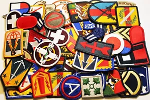 Lot of 60 plus Assorted Army & Air Force Multicolor Insignia & Rank Patches - Picture 1 of 2