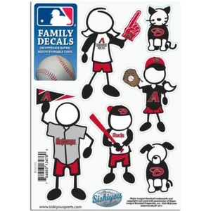 Arizona Diamondbacks Family Decals 6 Pack (NEW) Small Auto Car Stickers Emblems - Picture 1 of 1