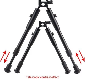 6"-9"Adjustable height Hunting Rifle Bipod Spring Return fit 20mm Picatinny rail - Picture 1 of 18