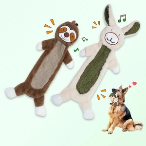 2 Pack Crinkle Squeaky Dog Toys for Aggressive Chewers, Less Stuffed Dog Toy ... - Picture 1 of 6