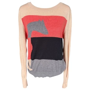 Shae by Anthropologie Multicolor Manga Larga Elástico Jersey Suéter Pequeño - Imagen 1 de 11