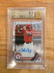 2019 Bowman Chrome Draft Josh Jung Auto BGS 9.5 - Picture 1 of 2
