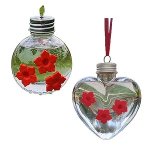 Spherical / Heart Shape Hummingbird Feeder Hanging Bird Feeder Balcony - Picture 1 of 11